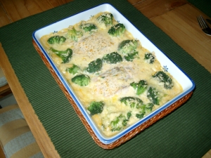 Broccoli and salmon with gnocchi gratin recipe
