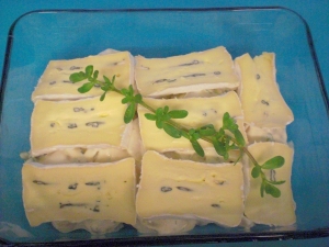 Potato gratin with blue cheese and Brahmi Potato gratin recipe
