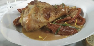 Turkey drumstick with brandy tarragon and dried tomatoes Other recipe