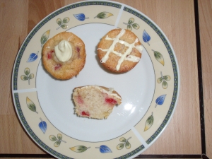 White ChocolateStrawberry Muffins Biscuits recipe