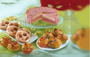 Lemon and orange muffins with smarties Cake recipe