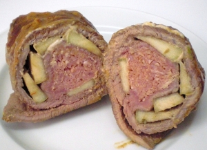Roulade stuffed with sausage