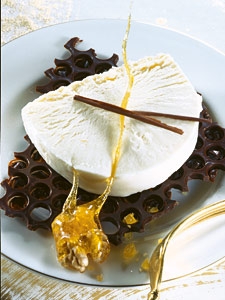 White chocolate and honey parfait