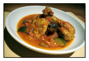African Chicken in tomato and pepper sauce