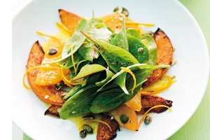 Salad with oranges and pumpkin