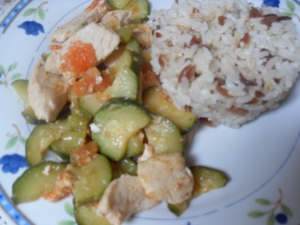Chicken and vegetable stirfry
