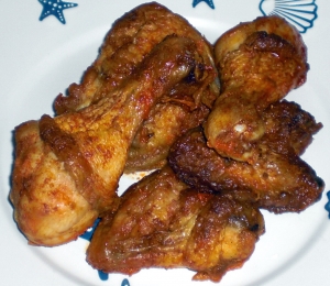 Grilled spicy chicken wings