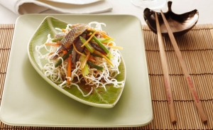 Herring With Asian Vegetable Stirfry