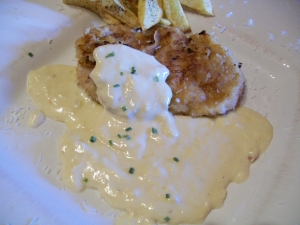 Minute Steaks Breaded Cream Sauce With Exotic Exotic