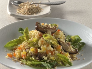 Spinach Salad With Marinated Shiitake Mushrooms And Peppers Millet