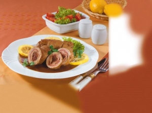 Veal Roulade with Lemon Sauce