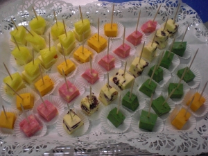 Colorful Cheese Plate Finger Food