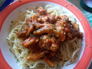 Spaghetti With Bolognese Sauce Mushroom