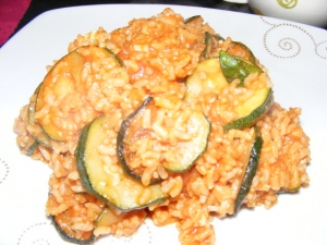 Fried Rice With Zucchini And Feta