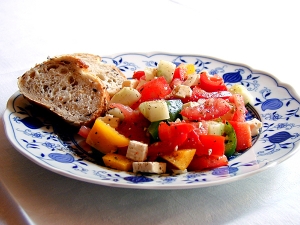 Greek Tomato And Pepper Salad