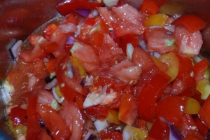 Tomato Salad With Red Pepper