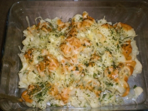 Baked Cauliflower with pepper sauce recipe