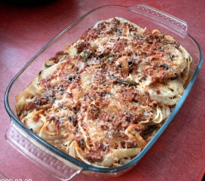 Fennel with mushrooms and minced recipe