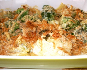 Macaroni gratin with Romanesco and sprinkles recipe