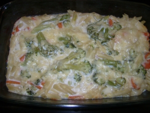Noodle casserole with broccoli and carrots Pasta Bake recipe