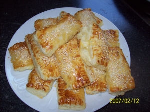 Puff pastry cheese pockets Biscuits recipe