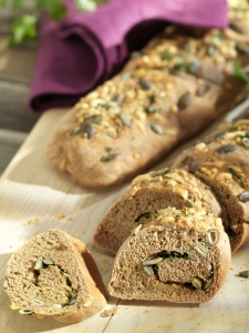 Rolled Spelt bread with pumpkin seeds and herb stuffing Bread recipe