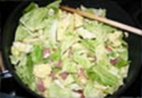 Savoy cabbage dish with ham and green pepper Other recipe
