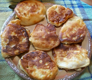 Airy apple pancakes