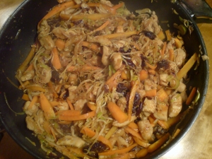 Chinese chicken dish with rice