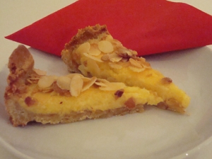 Lemon tart with almond brittle Cake recipe