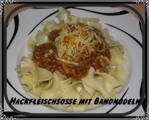 Meat sauce with tagliatelle