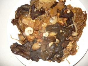 Mushroom pan with glass noodles