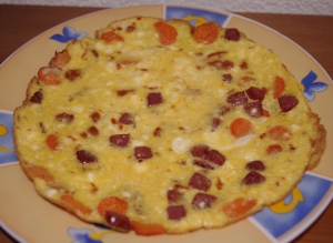 Omelette with carrotcountry hunters and Feta
