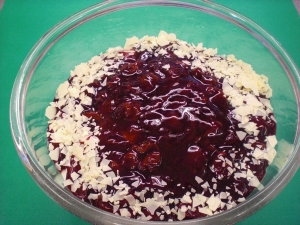 Rice pudding mousse with cherries leftovers
