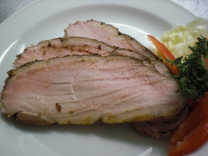 Roast veal with peppermustard crust lowtemperature