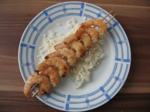 Shrimp skewers Asia