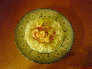 Shrimp with rice