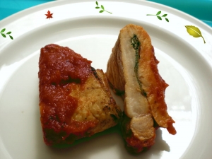 Tasch meat stuffed with dried tomato and basil