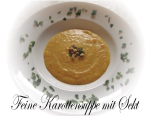 Carrot soup with fine champagne