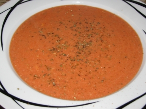 Quick tomatocheese soup Mozarelle