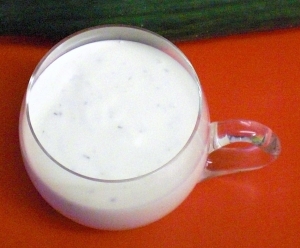Yogurt with walnuts and cilantro Raita