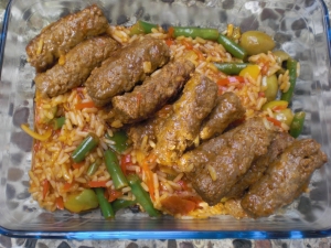 Cevapcici-rice-with-peppers