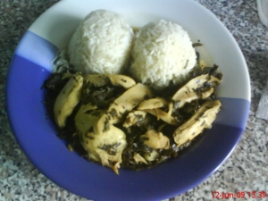 Oriental-spinach-stew-with-chicken