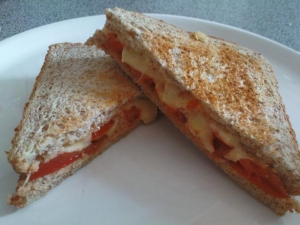Tomato-and-cheese-toast