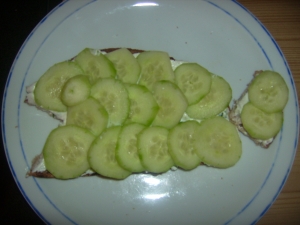 Cucumber fish sandwich
