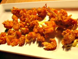 Popcorn from crawfish and licorice spiral