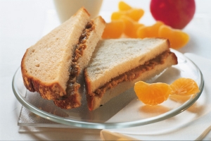 Sandwich with peanut butter