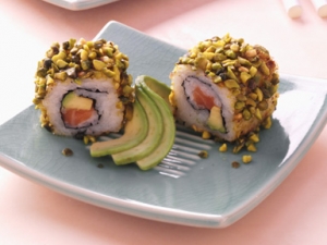 Spring Roll Sushi California roll with salmon and avocado