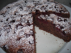 Chocolate-nut-cake-with-sour-cherries-recipe