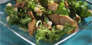 Mixed Green Salad With Turkey Bacon And Sage Vinaigrette